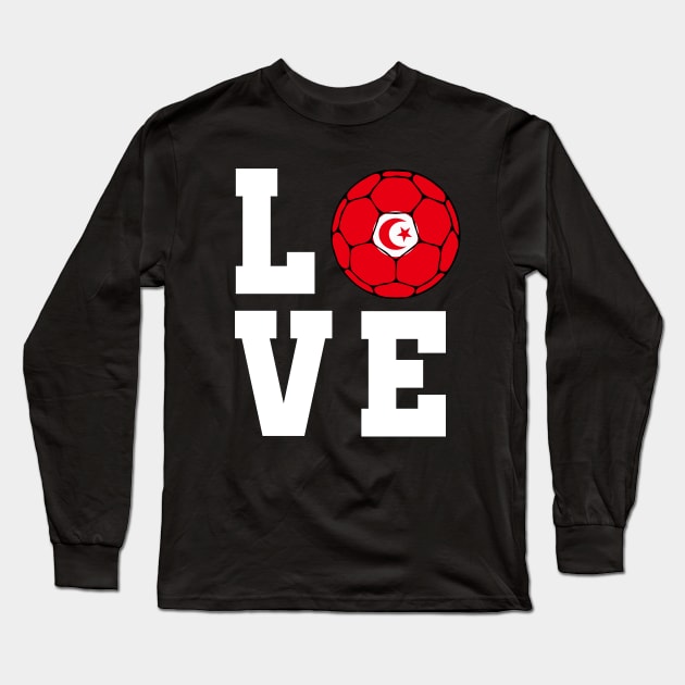 Tunisia Football Long Sleeve T-Shirt by footballomatic